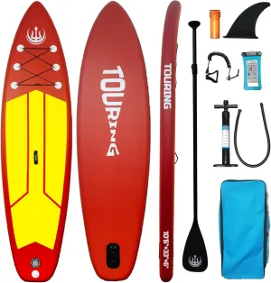 10'6''Adults Inflatable Stand Up Paddle Board,Paddle Board with Non-Slip Deck Design,330 LBS. Weight Capacity,Full Accessories,Multifunctional Paddle Boards for Adults and Youth to Surfing