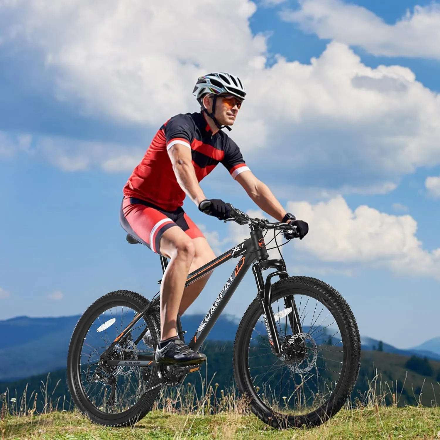 24 26 Inch Mountain Bike, Classic 21 Speeds V Brake Men Women Bicycle, Carbon Steel Mountain Bike for Adult Teens, Trail Beach Snow Commuter City Bikes, Prefect Gift Choice