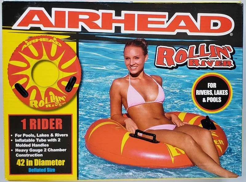 Airhead "Rollin' River" 1 Person Inflatable Tube AHRR-1