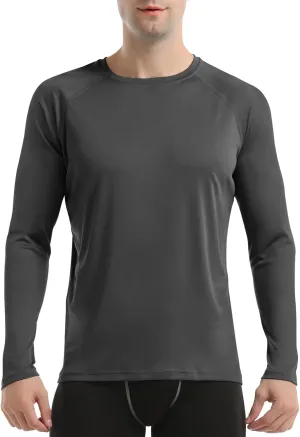 DAYOUNG Mens Zip Pullover UPF 50  Sun Protection Long Sleeve Hiking Fishing Outdoors Performance T-Shirt
