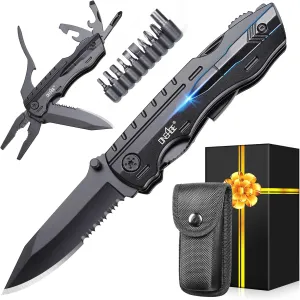 Gifts for Men Dad Him, Birthday Gifts for Man Husband Guy, Multitool Pocket Knife, Groomsmen Gift, Stocking Stuffers for Men, Christmas Fathers Day Mens Gift, Gadget for Hiking, Camping, Outdoor