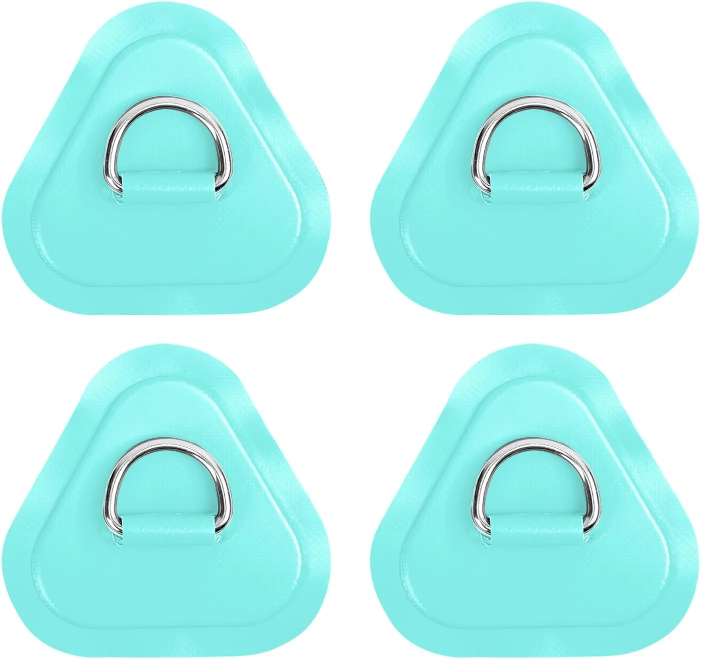 Goture 4Pcs D Ring Patches, PVC Stainless Steel Ring Pad/Patch for Inflatable Boat Paddle Board Surfboard Kayak Accessories, 4 Colors Available No Glue Include