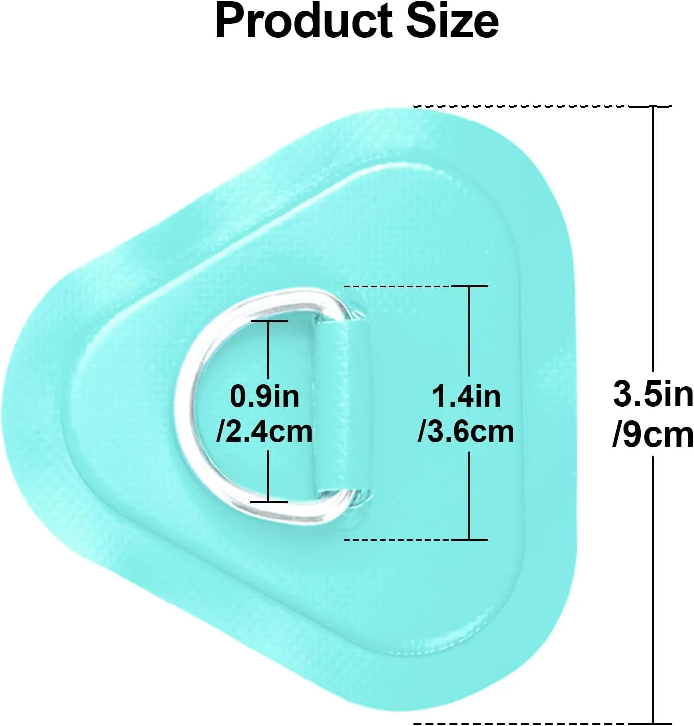 Goture 4Pcs D Ring Patches, PVC Stainless Steel Ring Pad/Patch for Inflatable Boat Paddle Board Surfboard Kayak Accessories, 4 Colors Available No Glue Include
