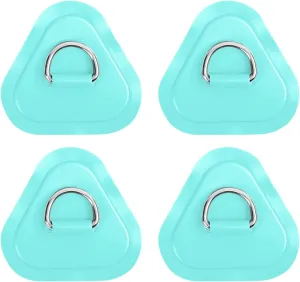 Goture 4Pcs D Ring Patches, PVC Stainless Steel Ring Pad/Patch for Inflatable Boat Paddle Board Surfboard Kayak Accessories, 4 Colors Available No Glue Include