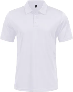 GYMELITE Men's Golf Polo Shirt Short & Long Sleeve Polo Shirts Dry Moisture Wicking Performance Outdoor Casual Collar Shirt