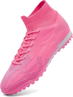 HaloTeam Men's Soccer Shoes Cleats Professional High-Top Breathable Athletic Football Boots for Outdoor Indoor TF/AG 3US-11US