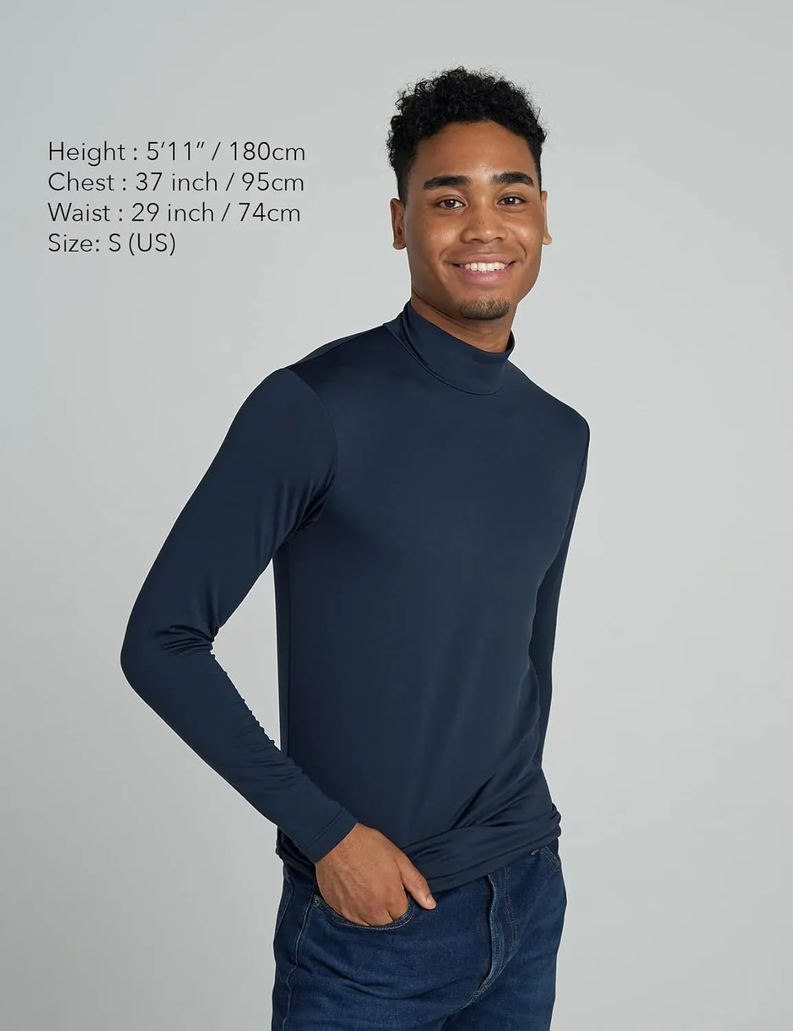 LAPASA Mens Thermal Underwear Top Fleece Mock Neck Long Sleeve Shirt Base Layer Undershirt Lightweight Midweight M102/M123