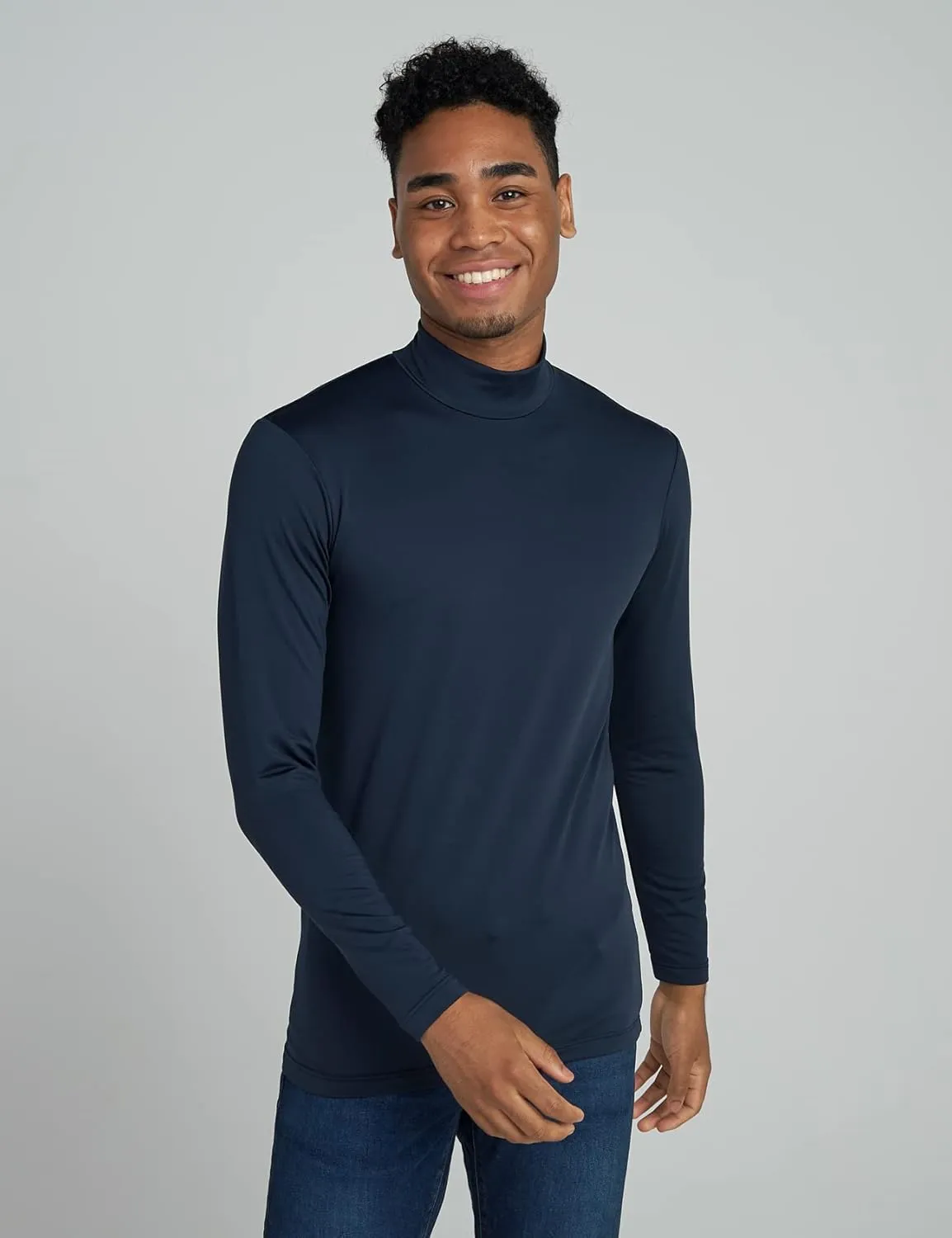 LAPASA Mens Thermal Underwear Top Fleece Mock Neck Long Sleeve Shirt Base Layer Undershirt Lightweight Midweight M102/M123