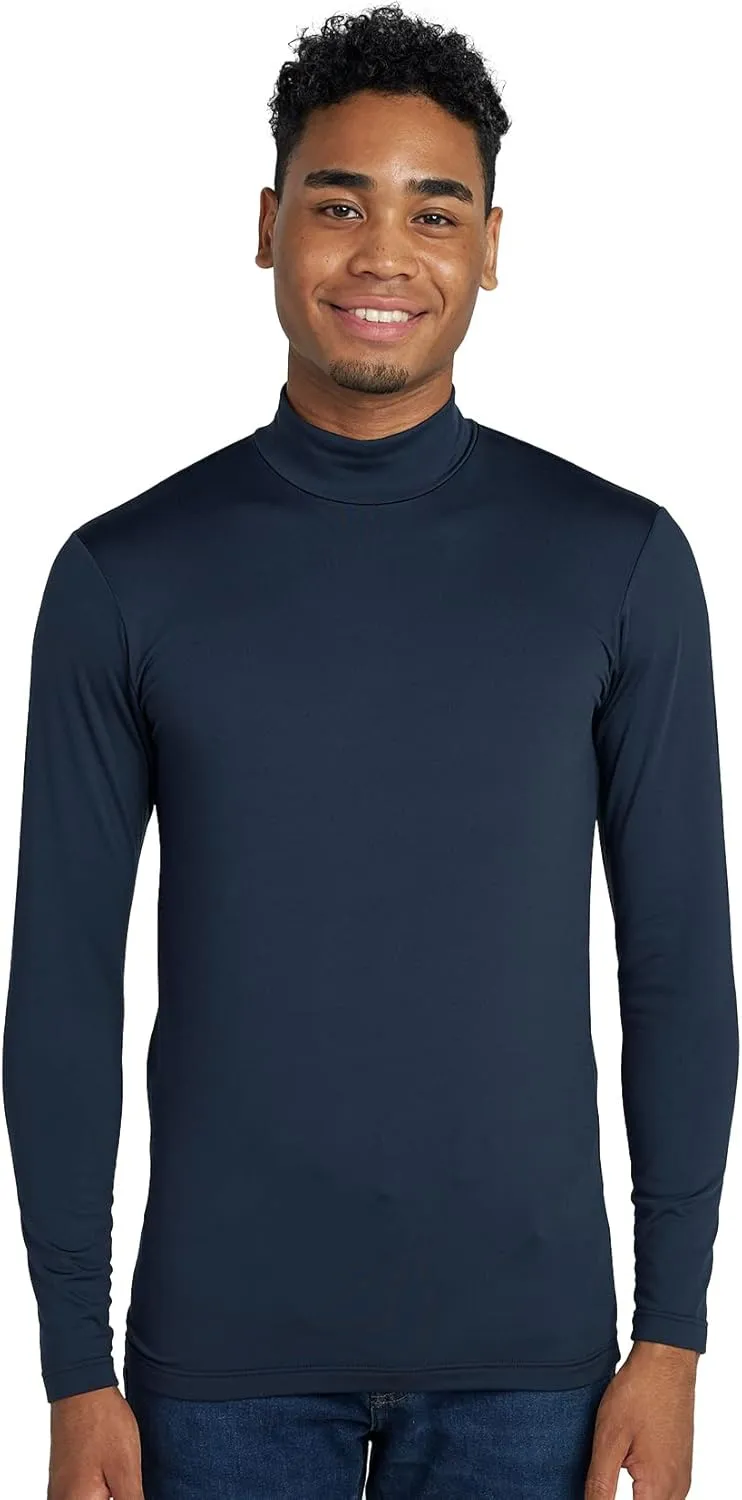 LAPASA Mens Thermal Underwear Top Fleece Mock Neck Long Sleeve Shirt Base Layer Undershirt Lightweight Midweight M102/M123