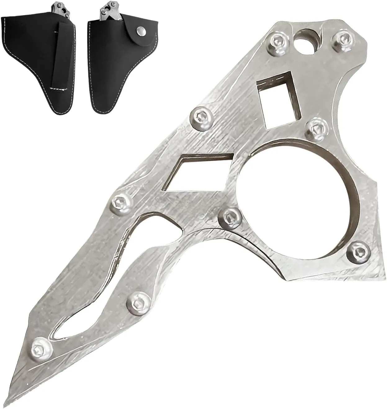 Pocket Tool keychain multi tool Stainless Steel Keychains Window Breaker Gift for Christmas, Men, Women, Valentine's, Birthday, Father's Day (1, Silver)