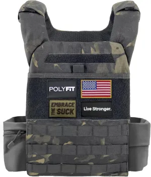 POLYFIT (Fortify) Weighted Vest for Strength and Endurance Training, Rucking, Fitness Workouts, Running, WODs