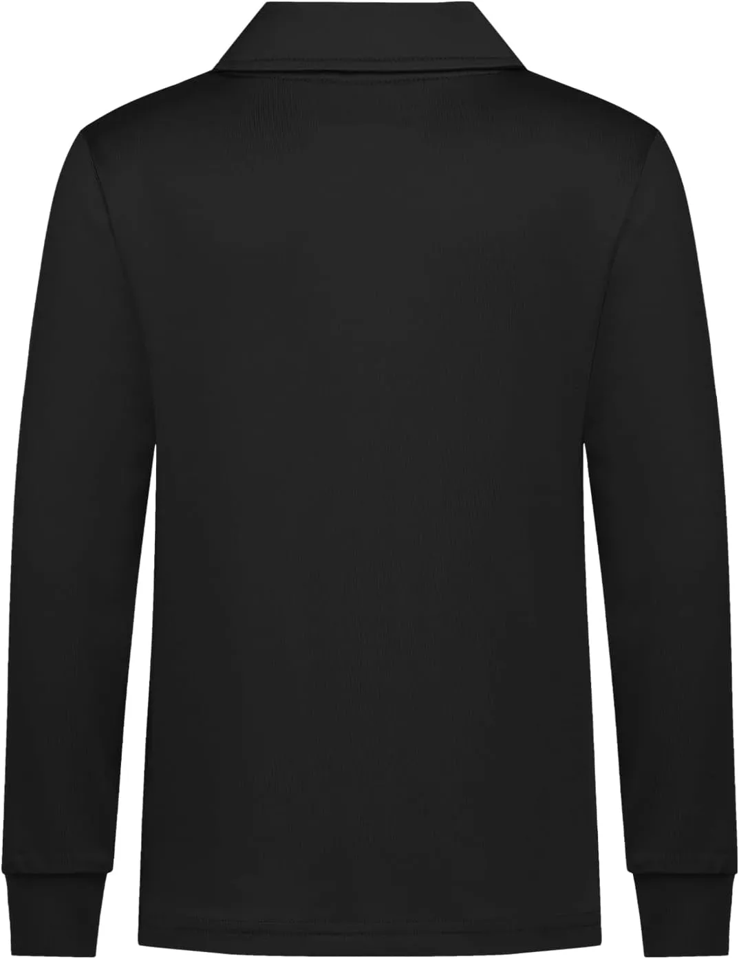QBK Boys' Performance Polo Kids Collared Golf Shirts Long Sleeve School Uniform for 4T-16Y