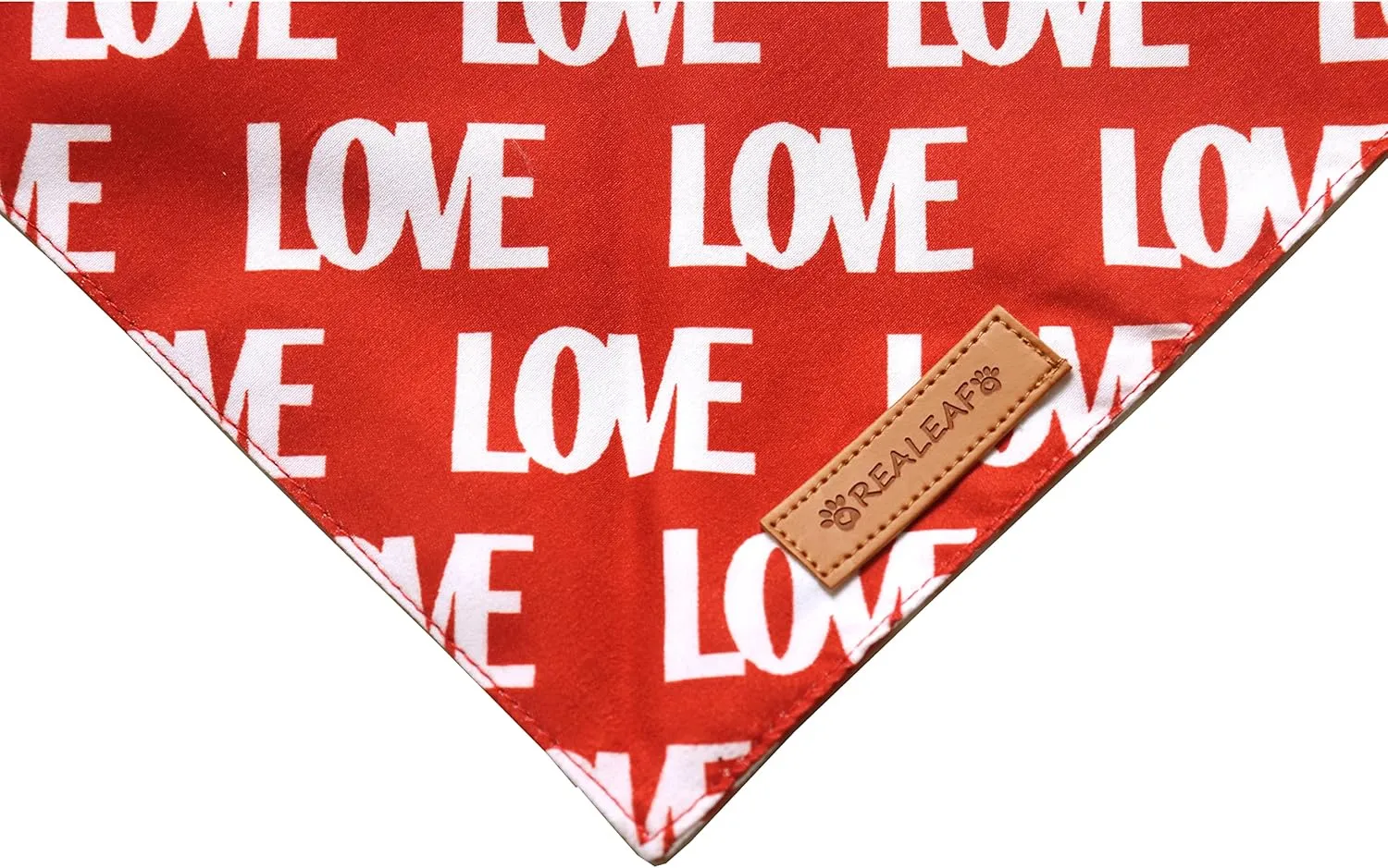 Realeaf Love Dog Bandanas 2 Pack, Triangle Reversible Mothers Day Valentine's Day Pet Scarf for Boy and Girl, Premium Durable Fabric, Holiday Bandana for Large and Extra Large Dogs (X-Large)