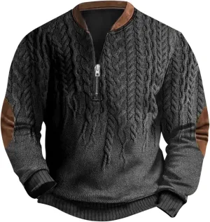 Sweatshirts for Men 2025 Vintage Stand Collar Pullover Casual Thermal Loose Fit Button Up Pullovers Henley Shirt Men