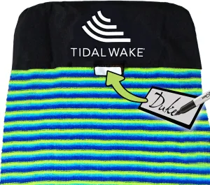 Tidal Wake TAG-IT Surf & Wake Board Socks, SNUB NOSE STYLE, Built-In Tag to Personalize with Your Name, 58" Long, 21" Wide